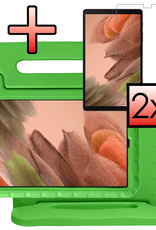 NoXx NoXx Samsung Galaxy Tab A7 Lite (2021) Kinderhoes met 2x screenprotector - Oranje