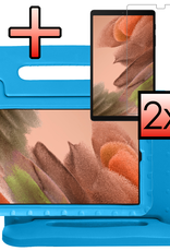 NoXx NoXx Samsung Galaxy Tab A7 Lite (2021) Kinderhoes met 2x screenprotector - Groen