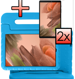 NoXx NoXx Samsung Galaxy Tab A7 Lite (2021) Kinderhoes met 2x screenprotector - Blauw