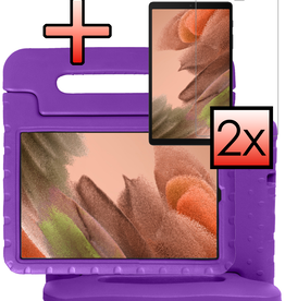 NoXx NoXx Samsung Galaxy Tab A7 Lite (2021) Kinderhoes met 2x screenprotector - Paars