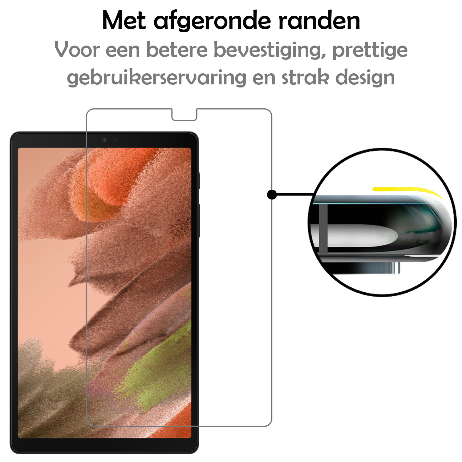 NoXx NoXx Samsung Galaxy Tab A7 Lite (2021) Kinderhoes met 2x screenprotector - Zwart