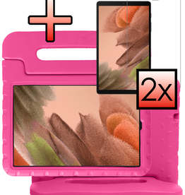 NoXx NoXx Samsung Galaxy Tab A7 Lite (2021) Kinderhoes met 2x screenprotector - Roze