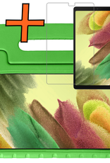 Nomfy Nomfy Samsung Galaxy Tab A7 Lite (2021) Kinderhoes met screenprotector - Oranje