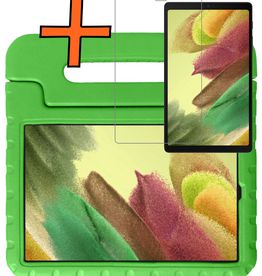 Nomfy Nomfy Samsung Galaxy Tab A7 Lite (2021) Kinderhoes met screenprotector - Groen