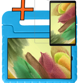 Nomfy Nomfy Samsung Galaxy Tab A7 Lite (2021) Kinderhoes met screenprotector - Blauw