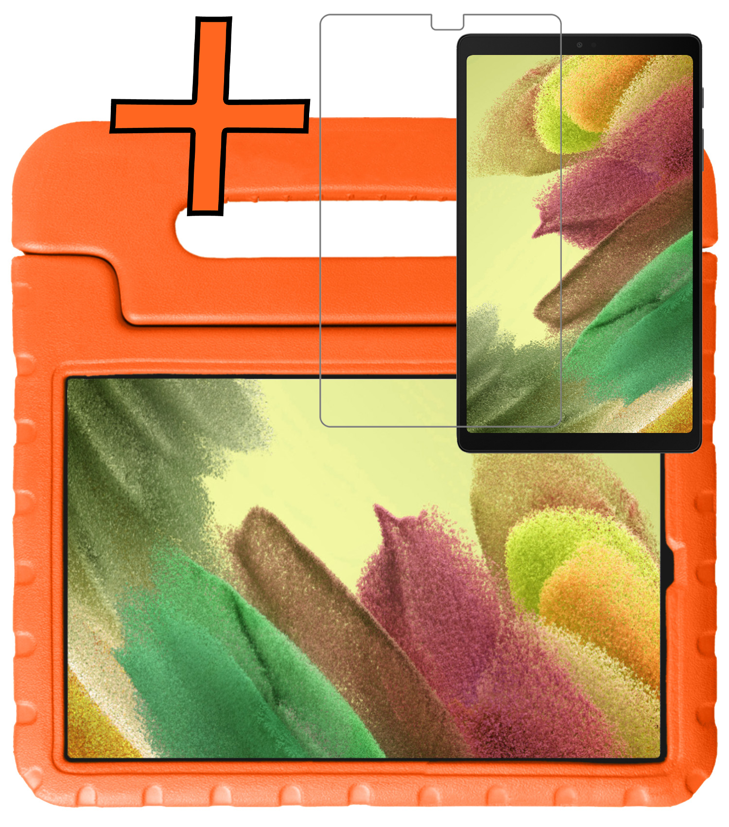 Nomfy Nomfy Samsung Galaxy Tab A7 Lite (2021) Kinderhoes met screenprotector - Roze