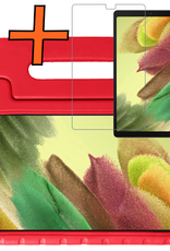 Nomfy Nomfy Samsung Galaxy Tab A7 Lite (2021) Kinderhoes met screenprotector - Zwart