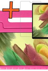 Nomfy Nomfy Samsung Galaxy Tab A7 Lite (2021) Kinderhoes met screenprotector - Rood