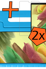 Nomfy Nomfy Samsung Galaxy Tab A7 Lite (2021) Kinderhoes met 2x screenprotector - Groen