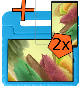 Nomfy Nomfy Samsung Galaxy Tab A7 Lite (2021) Kinderhoes met 2x screenprotector - Blauw