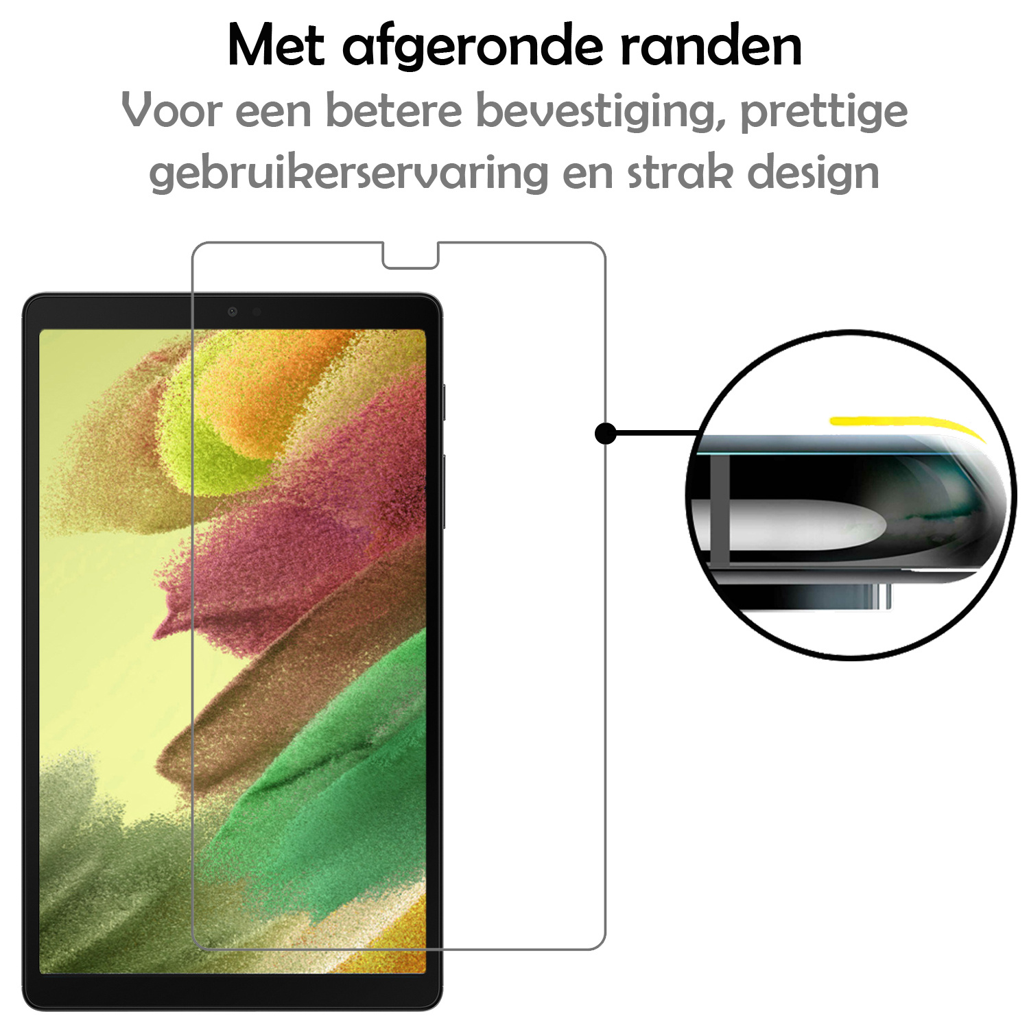 Nomfy Nomfy Samsung Galaxy Tab A7 Lite (2021) Kinderhoes met 2x screenprotector - Roze