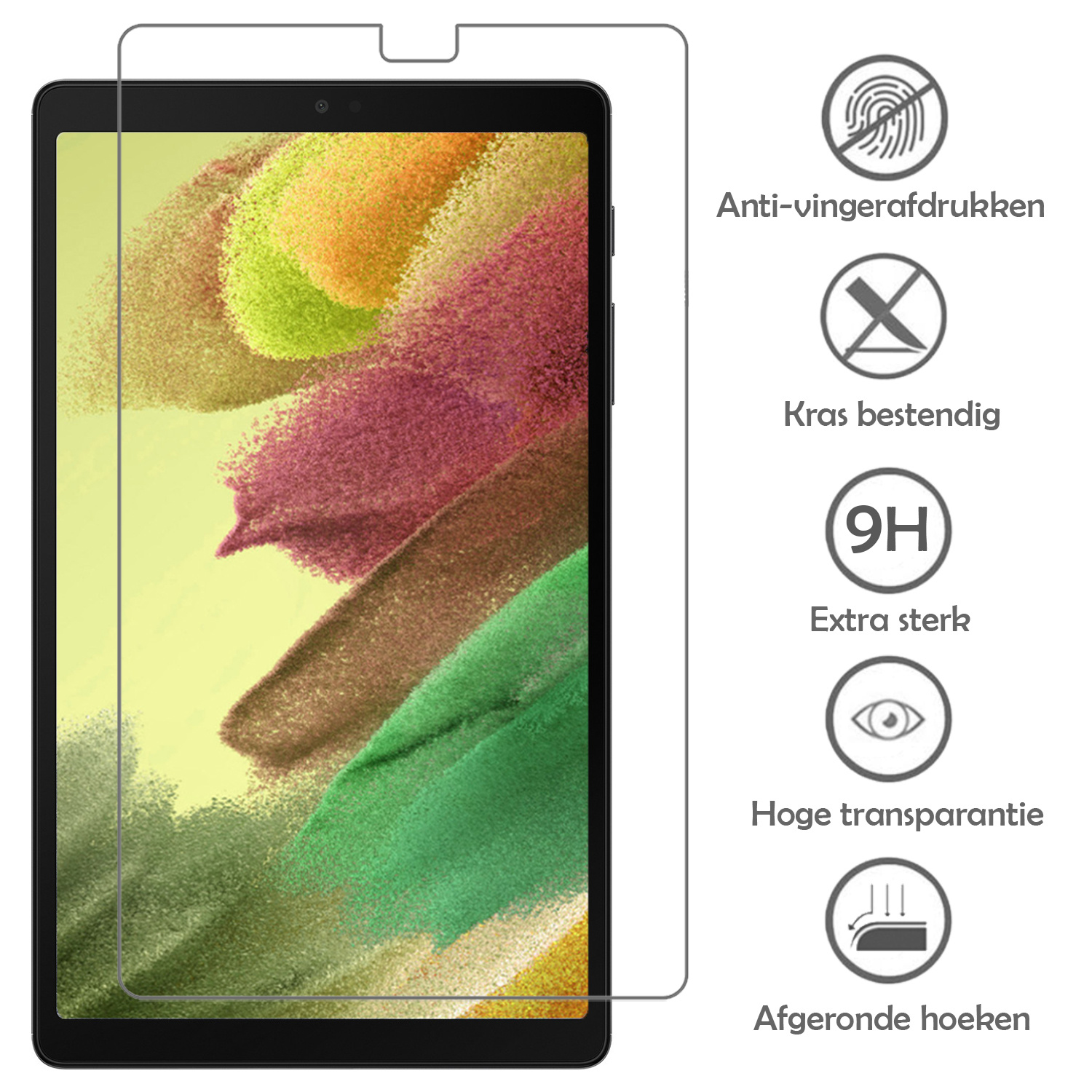 Nomfy Nomfy Samsung Galaxy Tab A7 Lite (2021) Kinderhoes met 2x screenprotector - Roze