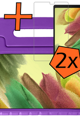 Nomfy Nomfy Samsung Galaxy Tab A7 Lite (2021) Kinderhoes met 2x screenprotector - Paars