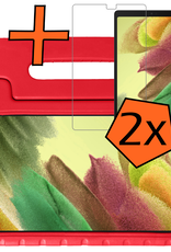 Nomfy Nomfy Samsung Galaxy Tab A7 Lite (2021) Kinderhoes met 2x screenprotector - Zwart