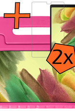 Nomfy Nomfy Samsung Galaxy Tab A7 Lite (2021) Kinderhoes met 2x screenprotector - Rood