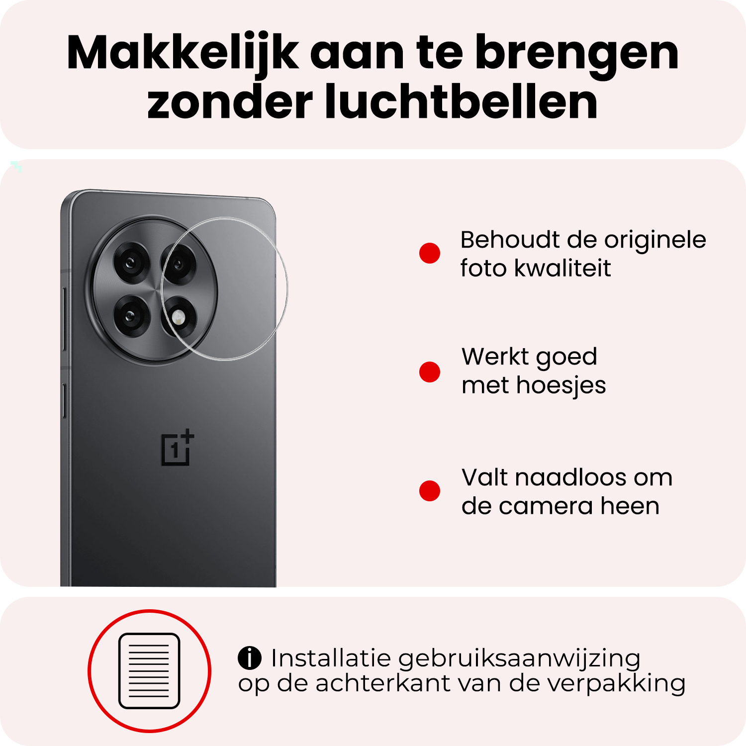 NoXx NoXx OnePlus 13R Camera Screenprotector - 3 PACK