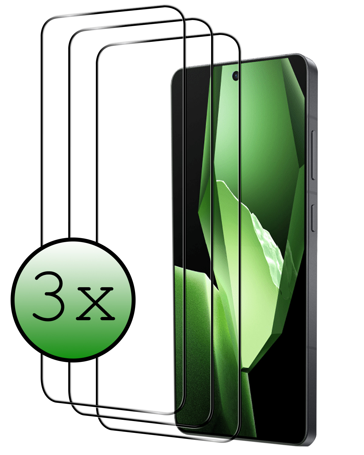 BASEY. BASEY. OnePlus 13R Screenprotector Full Cover - 3 PACK