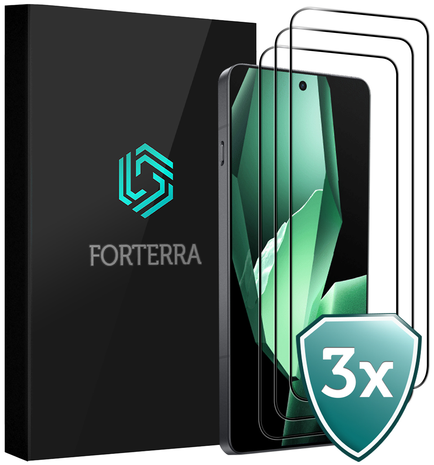 Forterra Forterra OnePlus 13R Screenprotector Full Cover - 3 PACK
