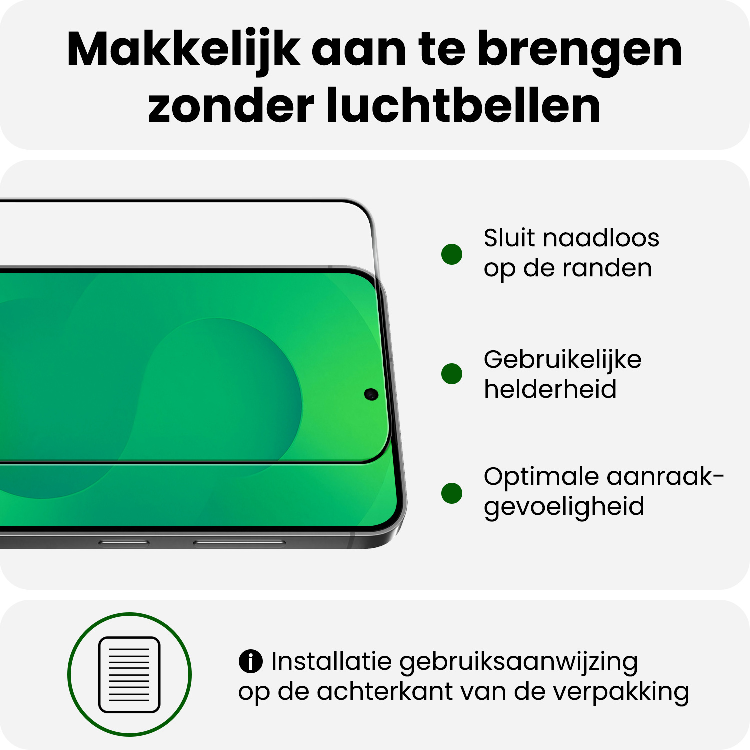 BASEY. BASEY. Samsung Galaxy S25 Plus Screenprotector Glas Full Cover - 3 PACK