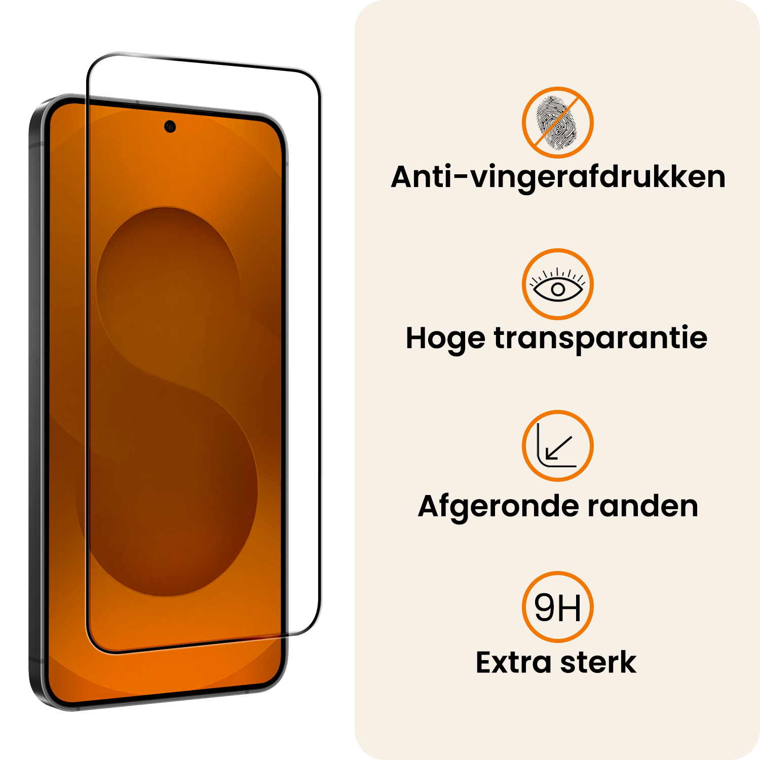 Nomfy Nomfy Samsung Galaxy S25 Screenprotector Glas Full Cover - 3 PACK
