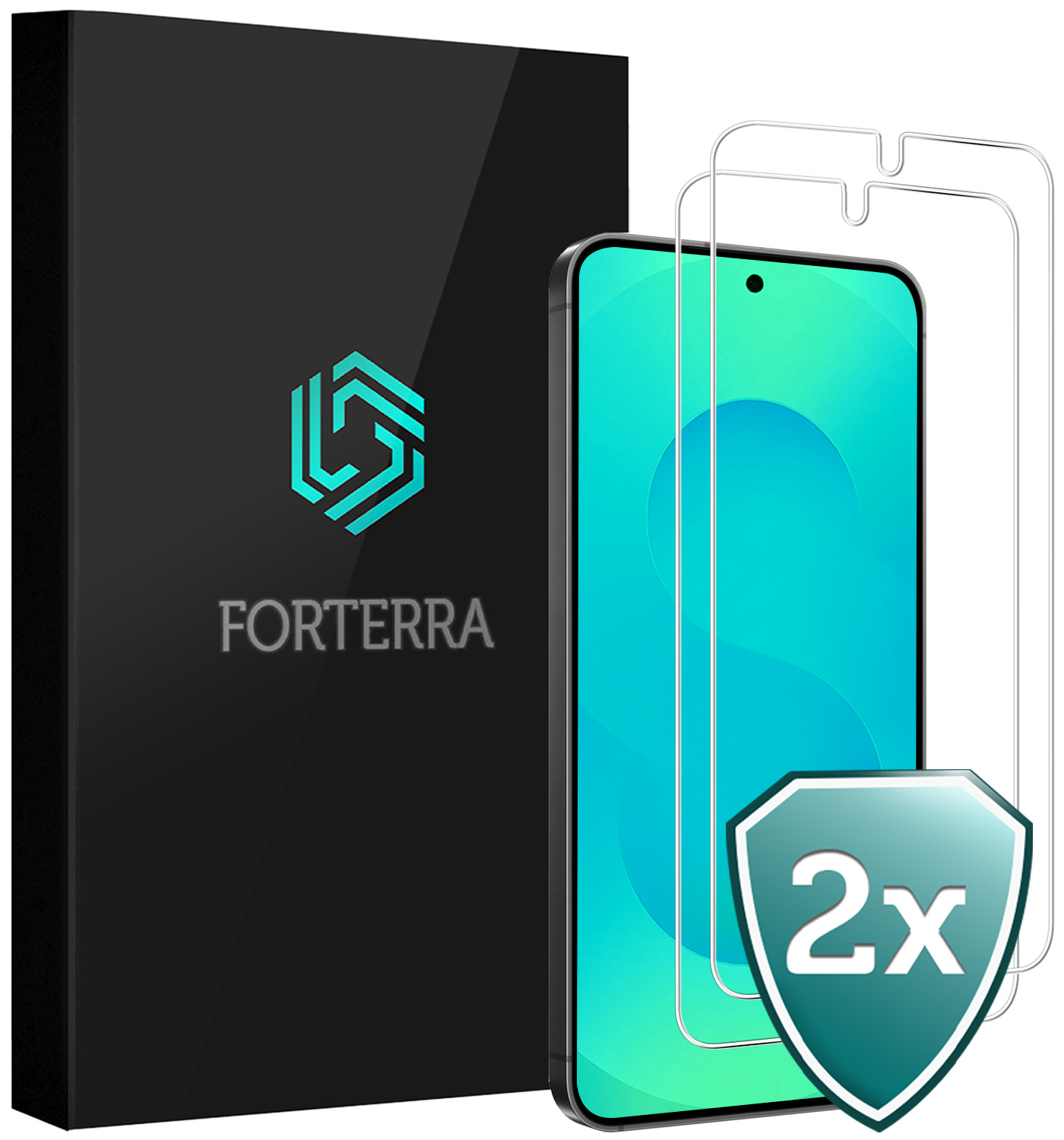 Forterra Forterra Samsung Galaxy S25 Screenprotector Glas - 2 PACK