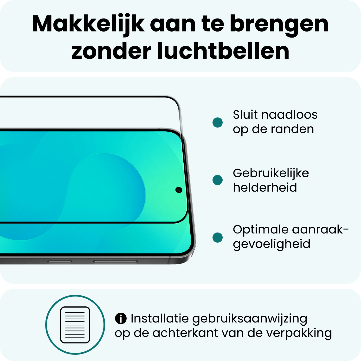 Forterra Forterra Samsung Galaxy S25 Screenprotector Glas Full Cover - 2 PACK