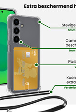 BASEY. BASEY. Samsung Galaxy S25 Hoesje Pashouder met Koord Met Screenprotector