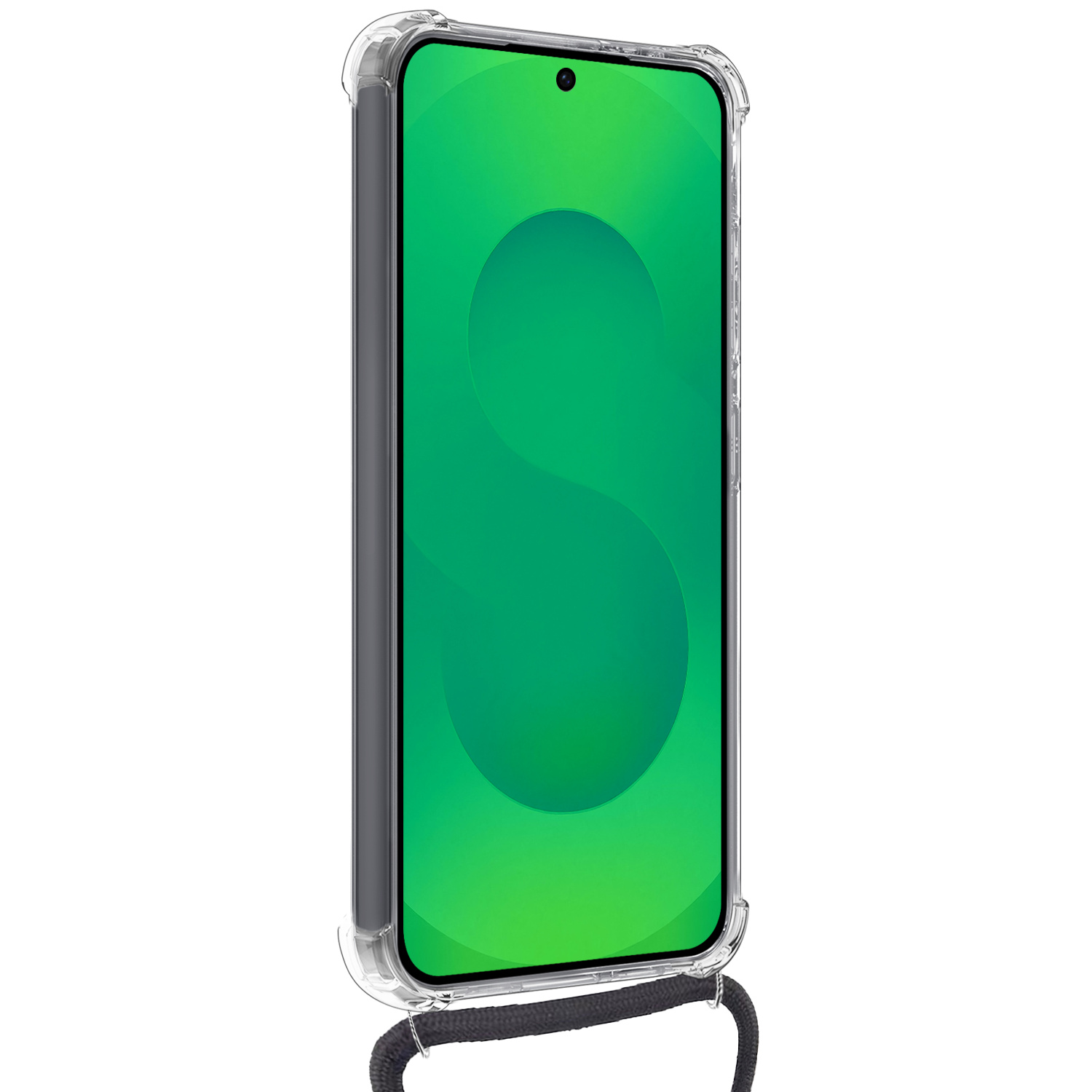 BASEY. BASEY. Samsung Galaxy S25 Hoesje Pashouder met Koord Met 2x Screenprotector