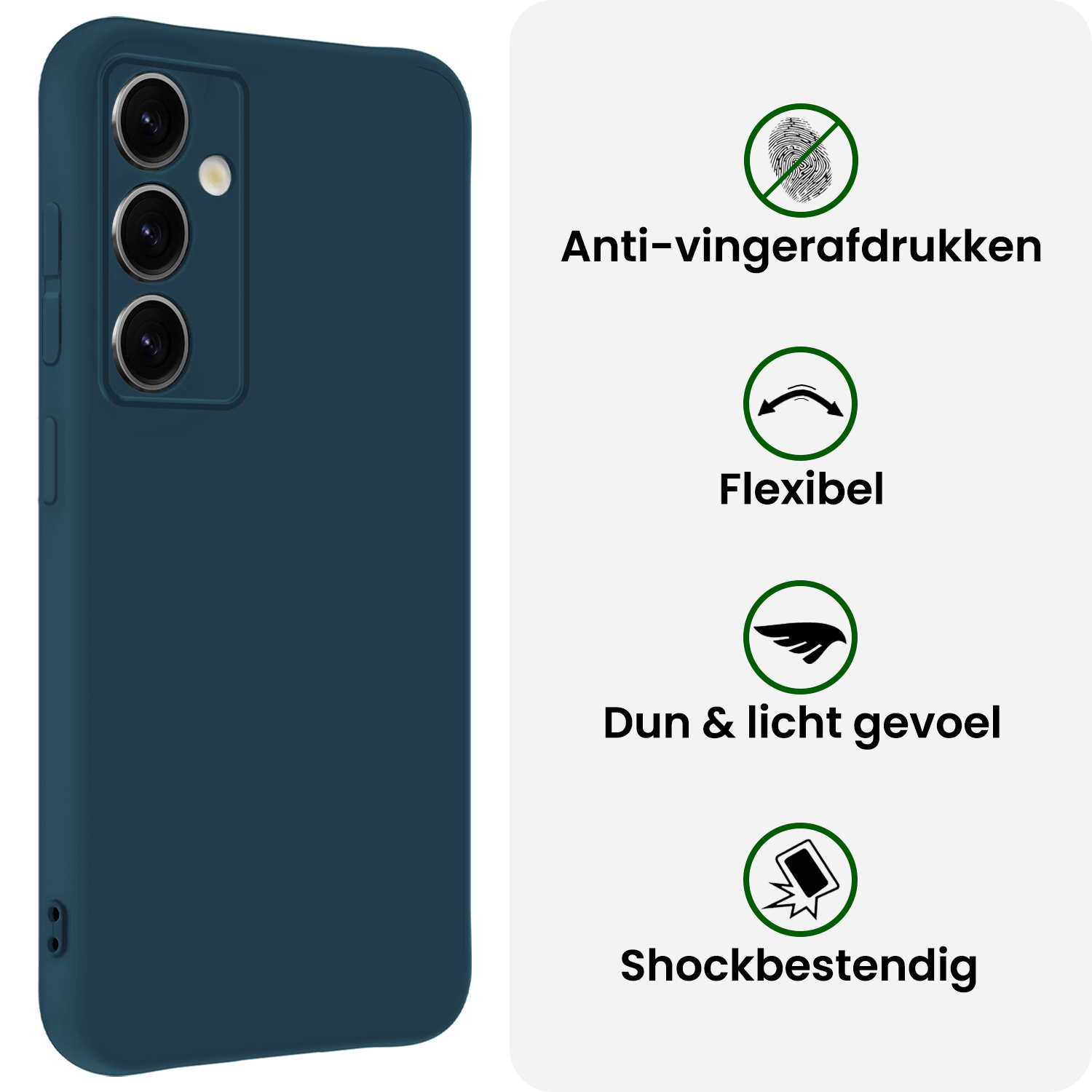 BASEY. BASEY. Samsung Galaxy S25 Hoesje Siliconen - Donkerblauw