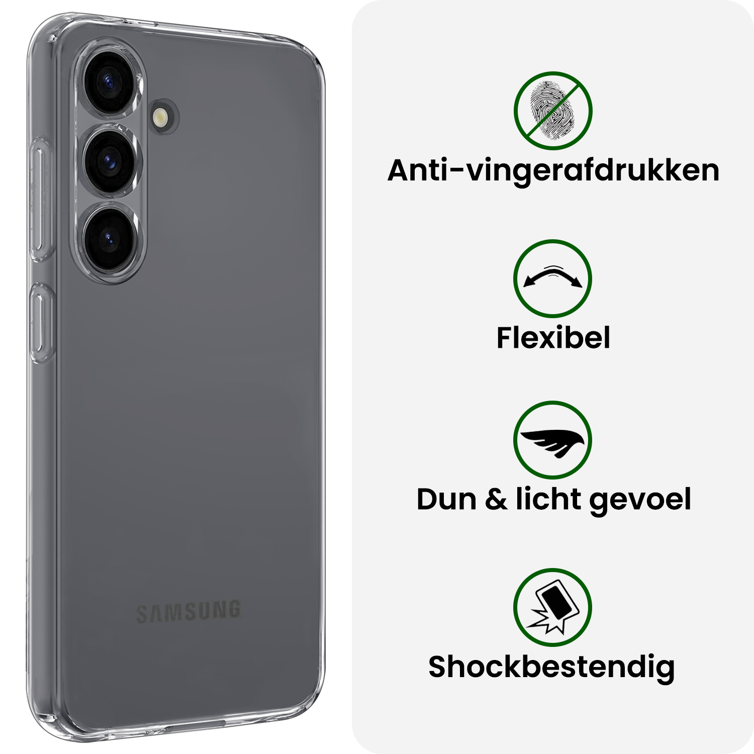 BASEY. BASEY. Samsung Galaxy S25 Hoesje Siliconen - Transparant