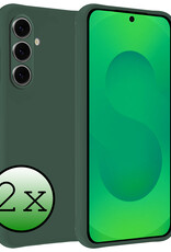 BASEY. BASEY. Samsung Galaxy S25 Hoesje Siliconen - Donkergroen - 2 PACK