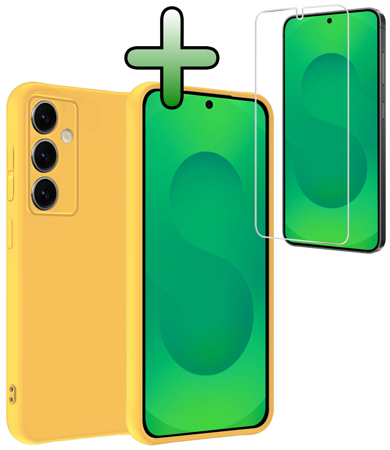 BASEY. BASEY. Samsung Galaxy S25 Hoesje Siliconen - Geel - 2 PACK