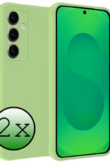 BASEY. BASEY. Samsung Galaxy S25 Hoesje Siliconen - Groen - 2 PACK
