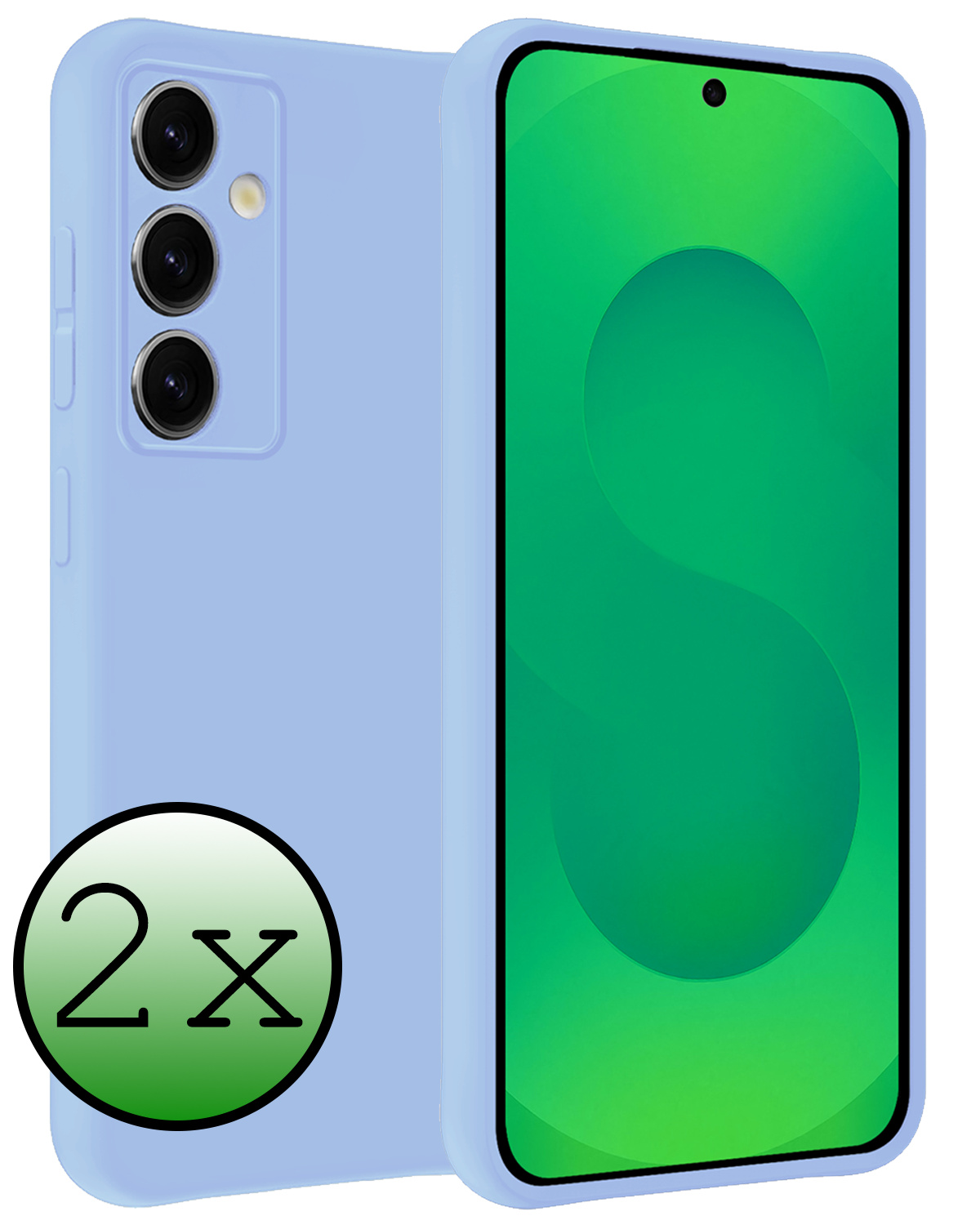 BASEY. BASEY. Samsung Galaxy S25 Hoesje Siliconen - Lichtblauw - 2 PACK