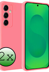 BASEY. BASEY. Samsung Galaxy S25 Hoesje Siliconen - Lichtroze - 2 PACK