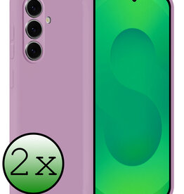 BASEY. BASEY. Samsung Galaxy S25 Hoesje Siliconen - Lila - 2 PACK