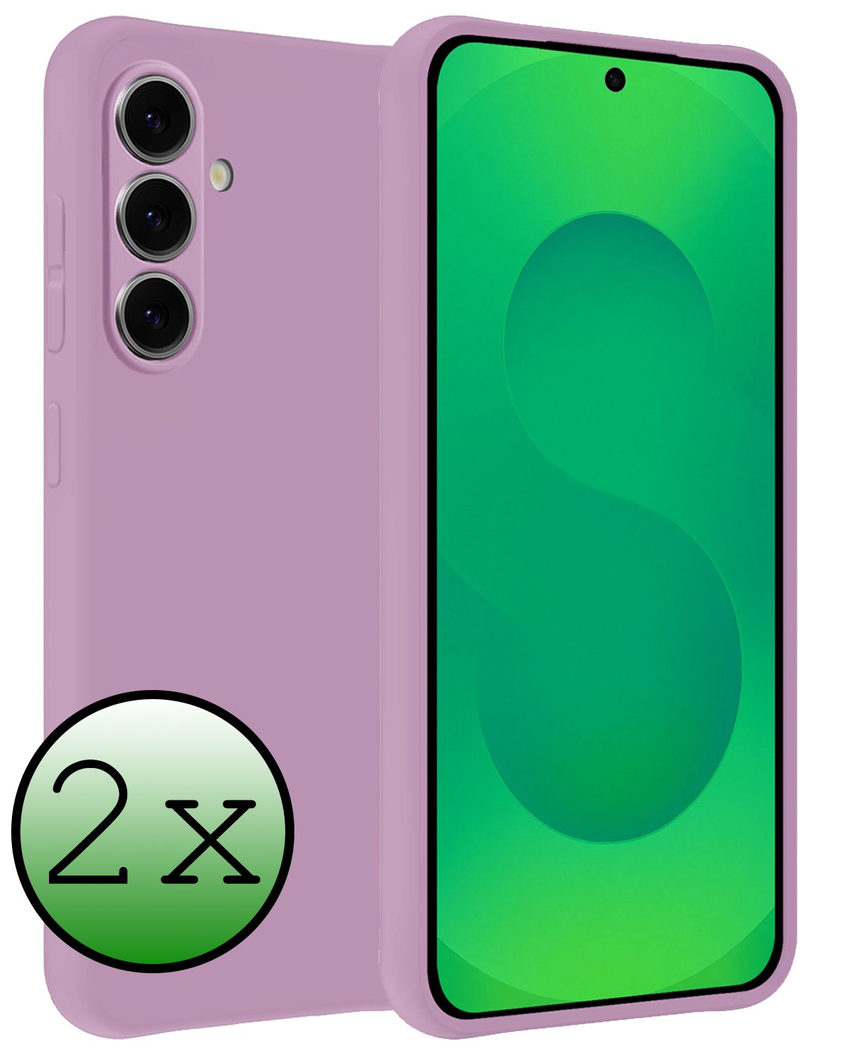 BASEY. BASEY. Samsung Galaxy S25 Hoesje Siliconen - Lila - 2 PACK