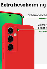 BASEY. BASEY. Samsung Galaxy S25 Hoesje Siliconen - Rood - 2 PACK