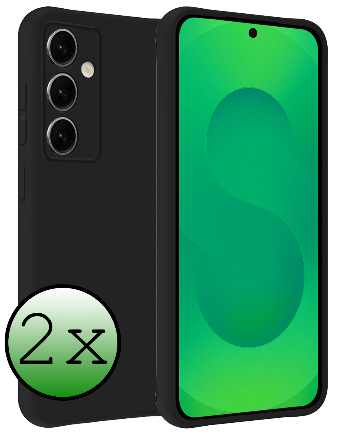 BASEY. BASEY. Samsung Galaxy S25 Hoesje Siliconen - Zwart - 2 PACK