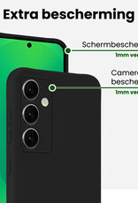 BASEY. BASEY. Samsung Galaxy S25 Hoesje Siliconen - Zwart - 2 PACK