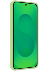 BASEY. BASEY. Samsung Galaxy S25 Hoesje Siliconen Met Screenprotector - Groen