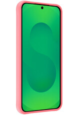 BASEY. BASEY. Samsung Galaxy S25 Hoesje Siliconen Met Screenprotector - Lichtroze