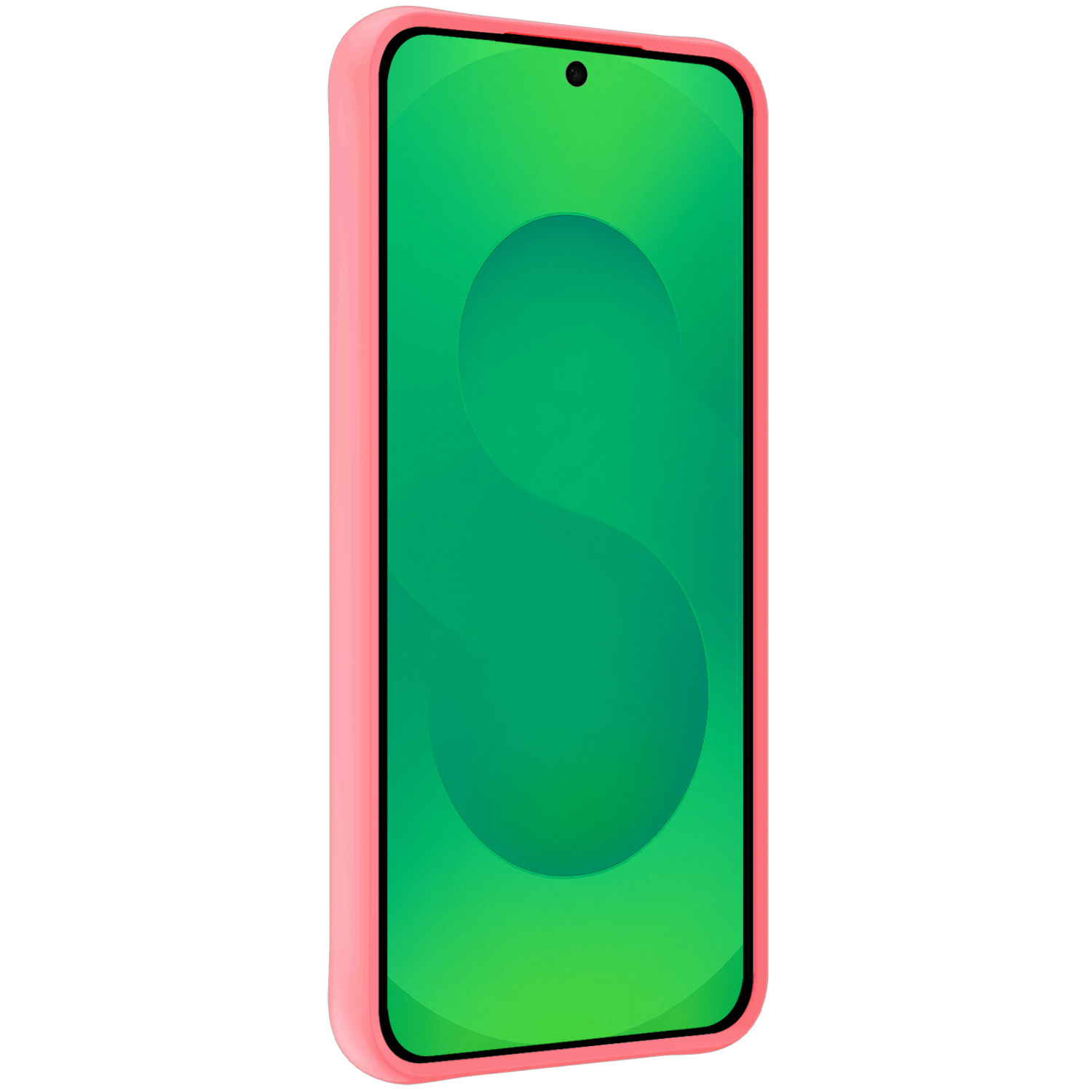 BASEY. BASEY. Samsung Galaxy S25 Hoesje Siliconen Met Screenprotector - Lichtroze