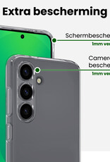 BASEY. BASEY. Samsung Galaxy S25 Hoesje Siliconen Met Screenprotector - Transparant