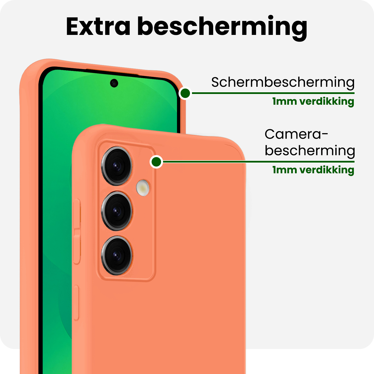 BASEY. BASEY. Samsung Galaxy S25 Hoesje Siliconen Met 2x Screenprotector - Perzik