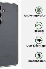 BASEY. BASEY. Samsung Galaxy S25 Hoesje Siliconen Met 2x Screenprotector - Transparant
