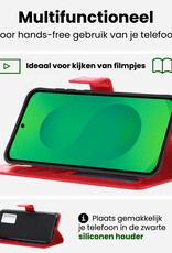 BASEY. BASEY. Samsung Galaxy S25 Hoesje Bookcase - Rood