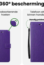 BASEY. BASEY. Samsung Galaxy S25 Hoesje Bookcase Met Screenprotector - Paars