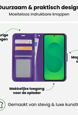 BASEY. BASEY. Samsung Galaxy S25 Hoesje Bookcase Met Screenprotector - Paars