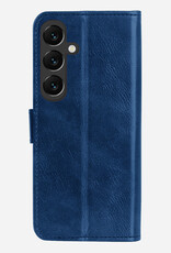 BASEY. BASEY. Samsung Galaxy S25 Hoesje Bookcase Met 2x Screenprotector - Donkerblauw